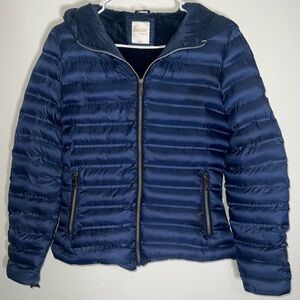 Silver Spoon Puffer Jacket with Hood
